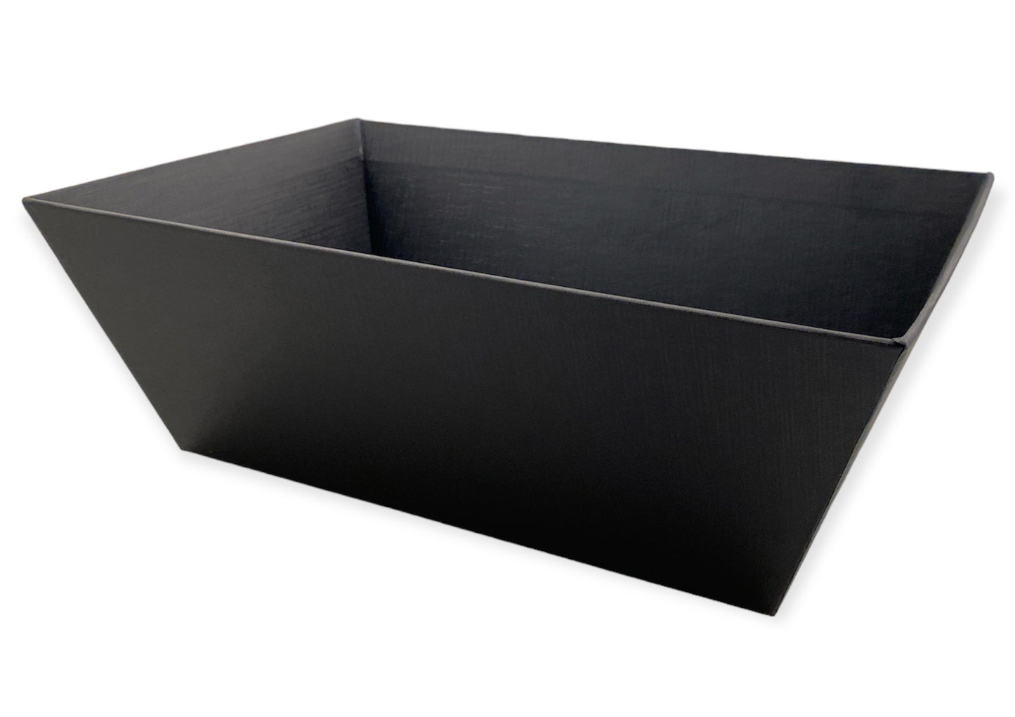 BLACK RECTANGLE Market Trays 14 x 10 x 5.5 inch Deep (38 Case) Fits a 26 x 40 Basket Bag