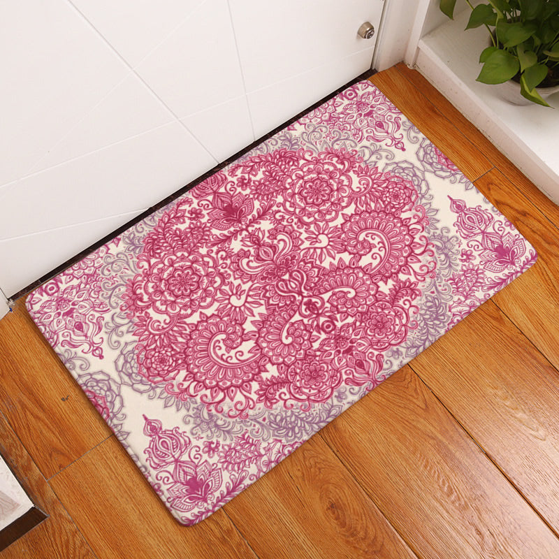 Mandala - Azalea on Cream - Polyester Floor Mat - Rectangle - Size 40x60cm - NEW521