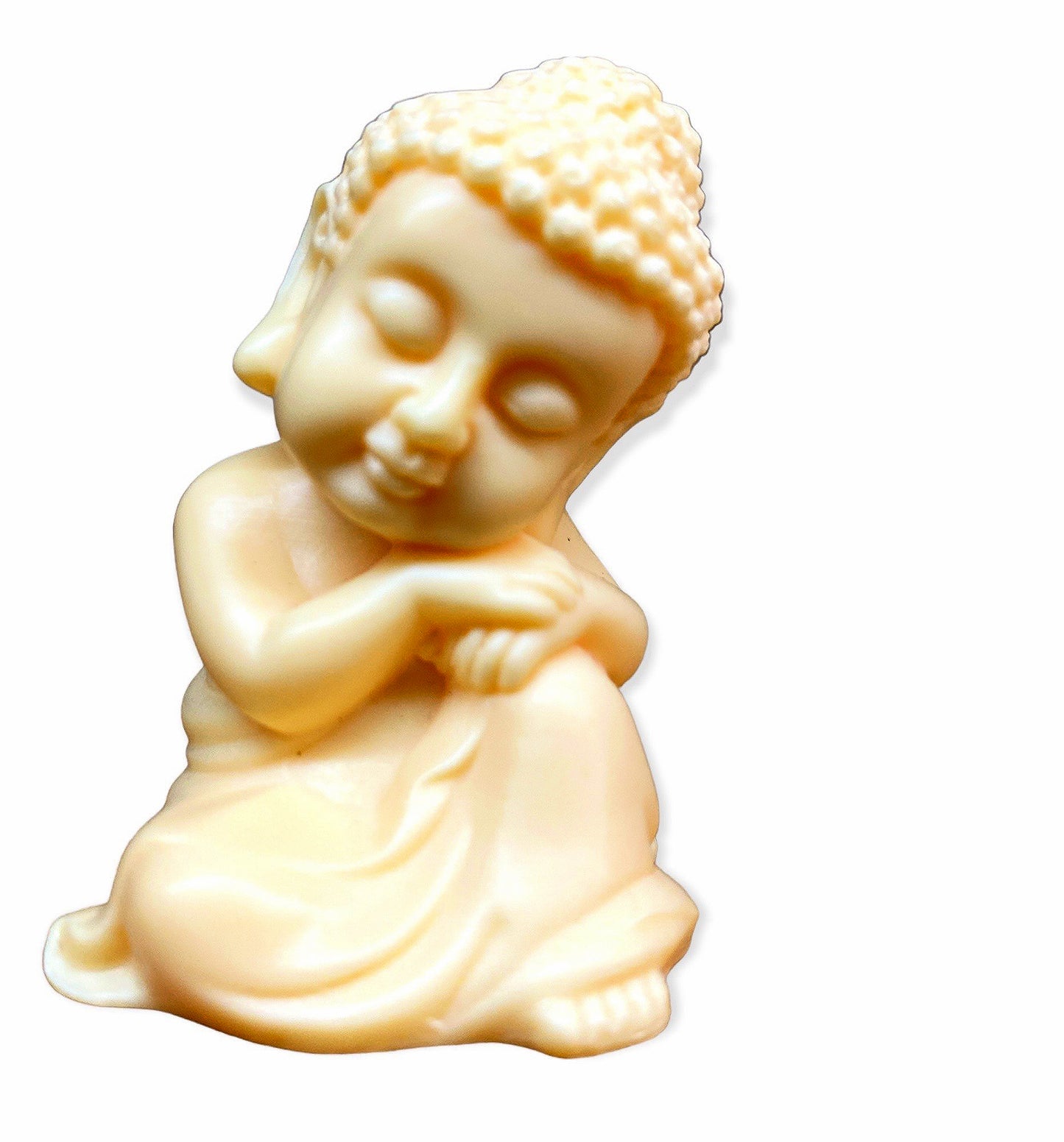 Sleeping Sitting Buddha Carved of Ivory Nut - 2.5 inch - 6.5cm - China - NEW1022
