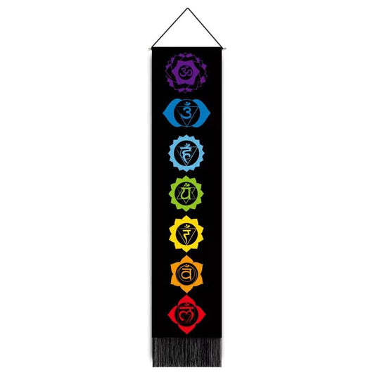 Chakra Tapestry Wall Hanger - 12.5 wide x 51 inch long - 32.5×130cm - China - NEW922