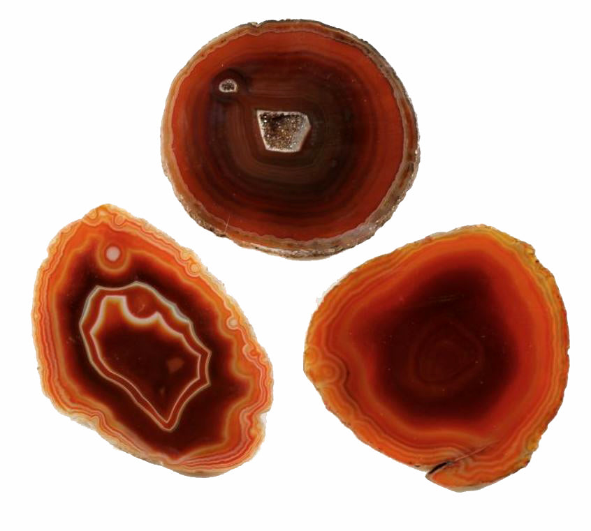 Agate Slices Red - Grade A Size #2 - 3.15 x 2 inch - 8 to 11cm x 5 to 7cm - NEW122