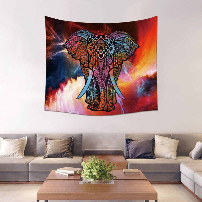 Reds Elephant Tapestry Wall Hanger - 150x130cm - ALTAR CLOTH - NEW222 - Polyester
