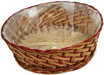 Round Lined MIDRIB BOWL - TRAY - 12 x 4.5 inches - Fits a 25x30 Basket Bag