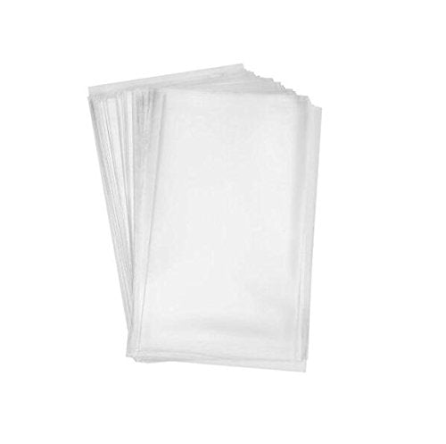 Pack of 100 2 x 5 inch CELLO FLAT BAGS - CLEAR - 1.2 mil - Bopp