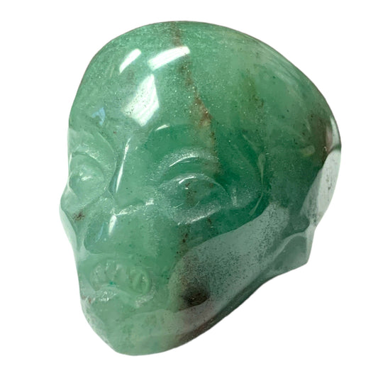 Alien Skull - Green Aventurine - Extra Small 30Hx40Lx28mm wide - China - NEW1122