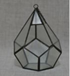 Diamond Glass Terrarium 14 x 14 x 20 cm