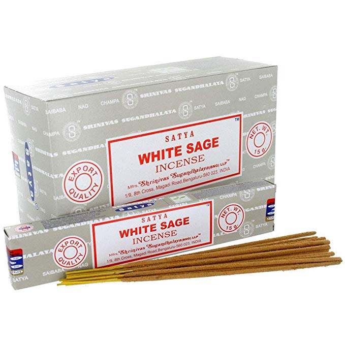 Satya Incense - White Sage - Box Of 12 Packs