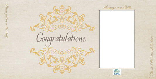 FROM ME BOTTLE CARDS - CONGRATULATIONS