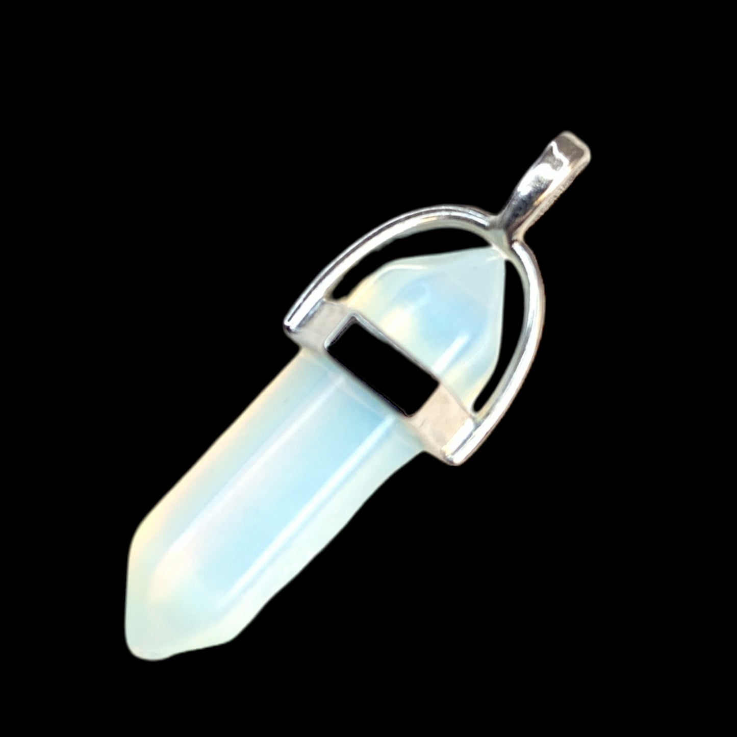 Opalite Crystal Pendant - Platinum Colour Plated Brass Bail - NEW922