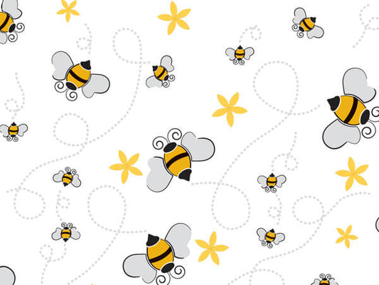 BEES BLACK & YELLOW - CELLO WRAP - 40 x 100 roll