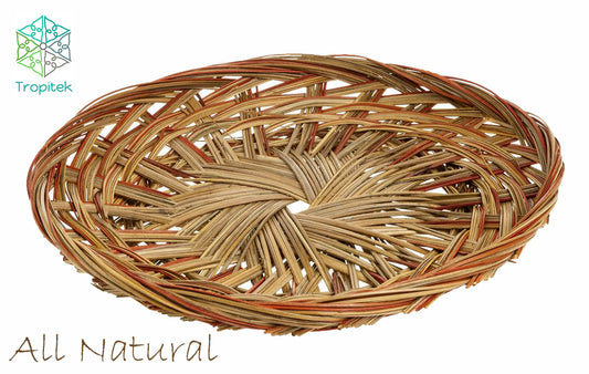 COCO MIDRIB DELI TRAY - Natural - 8 inch x 1 inch lip