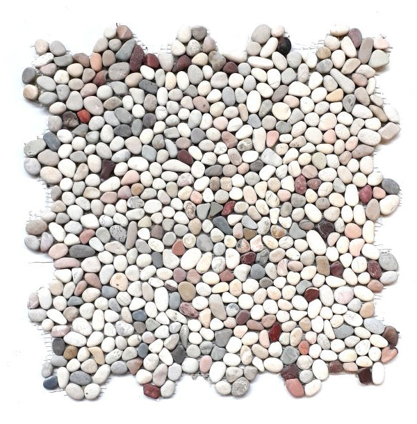 Mini Multicolored Pebble Interlocking Tiles - 30 x 30cm - 11 per case