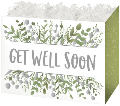 Get Well Greenery Basket Box - Large - 10 1/4 x 6 x 7 1/2 inches deep (order in 6's)