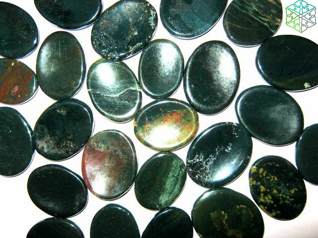 Blood Stone  Worry Stones - 30-40mm Long 15 grams - India