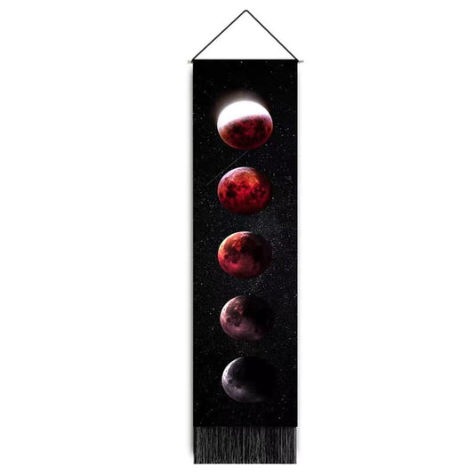 Moons Tapestry Wall Hanger - 12.5 wide x 51 inch long - 32.5×130cm - China - NEW922