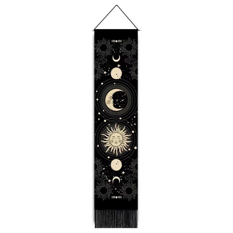 Sun Moons Tapestry Wall Hanger - 12.5 wide x 51 inch long - 32.5×130cm - China - NEW922