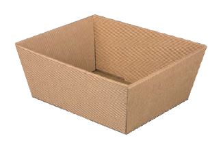 Rectangle Corrugated eFlute Market Tray - Kraft - 15.25 x 12 x 5 inch deep (25) LGE