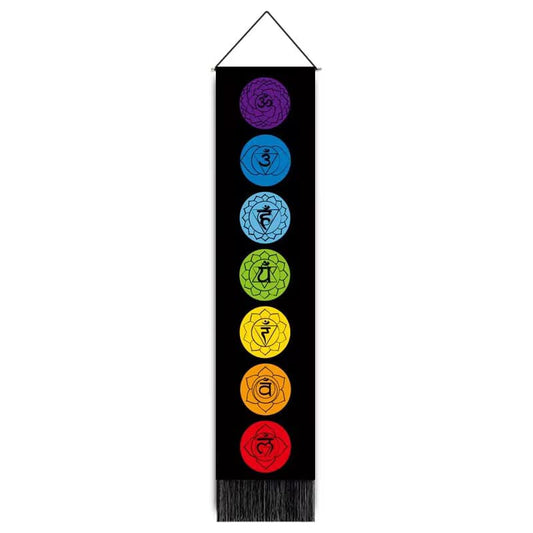 Chakra Tapestry Wall Hanger - 12.5 wide x 51 inch long - 32.5×130cm - China - NEW922