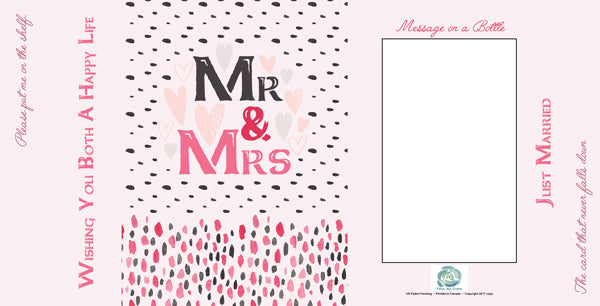 Fromme BOTTLE CARDS - Wedding - Mr & Mrs - Just Married