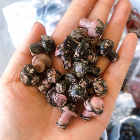 Mushrooms Mini - Rhodonite  - 19-20mm - Price Each - China - NEW922