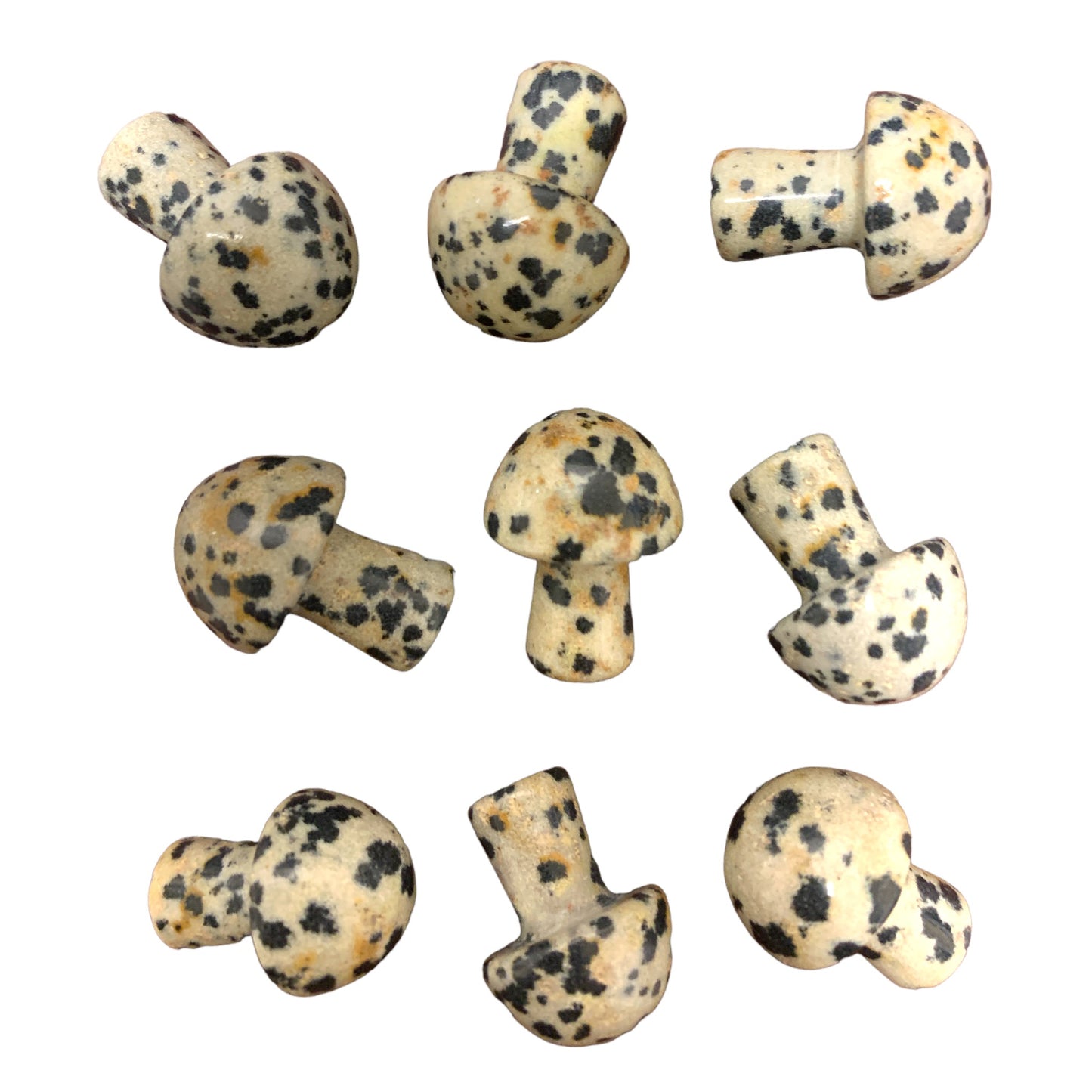 Dalmatian Jasper Mini Mushrooms - 19-20 mm - Price Each - China - NEW922