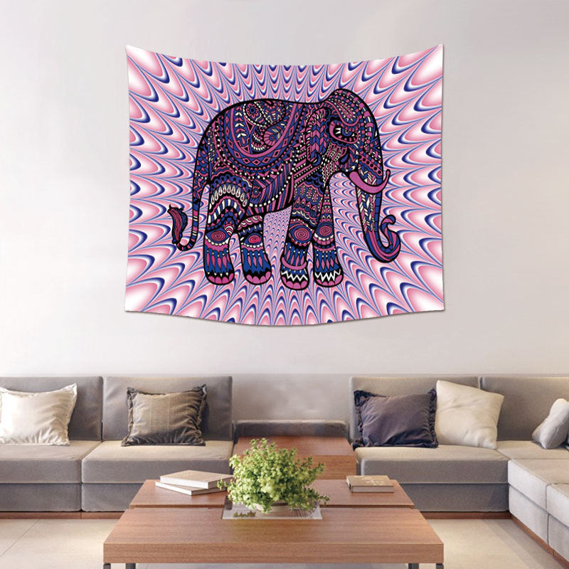 Pink Elephant Tapestry Wall Hanger - 150x130cm - ALTAR CLOTH - NEW222- Polyester