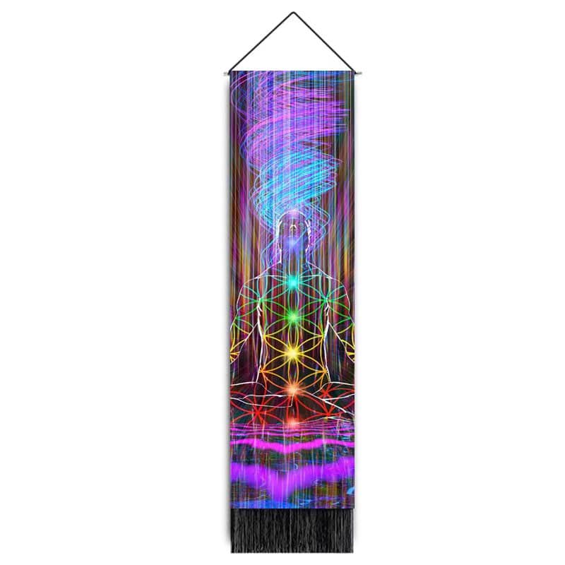 Chakra Tapestry Wall Hanger - 12.5 wide x 51 inch long - 32.5×130cm - China - NEW922