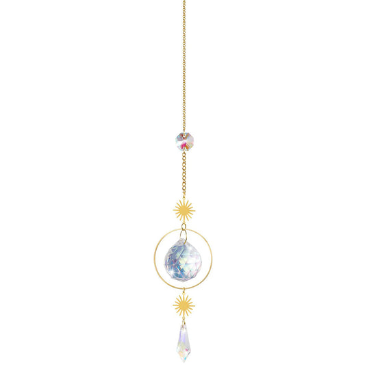 K9 Aura Crystal Hanger Sun Moon Star Brass Color - Long inch - China - NEW911