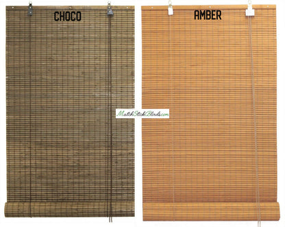 Choco Dark Brown Slat Bamboo Blinds (BL100 Series)